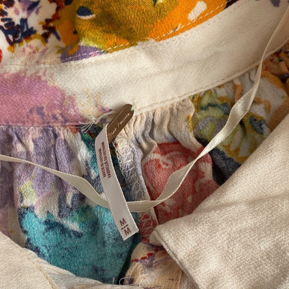 Free People Floral Button-Up Blouse - Picture 3 of 7